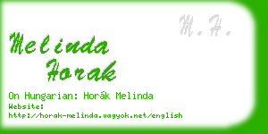 melinda horak business card